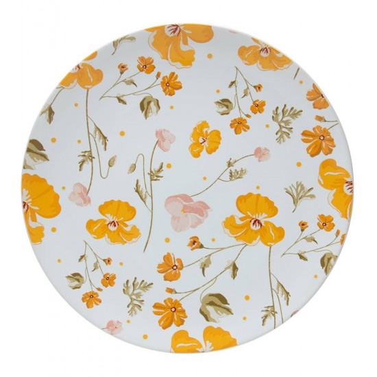 Prato 28cm Avulso Raso Doce Encanto Amarelo Cerâmica